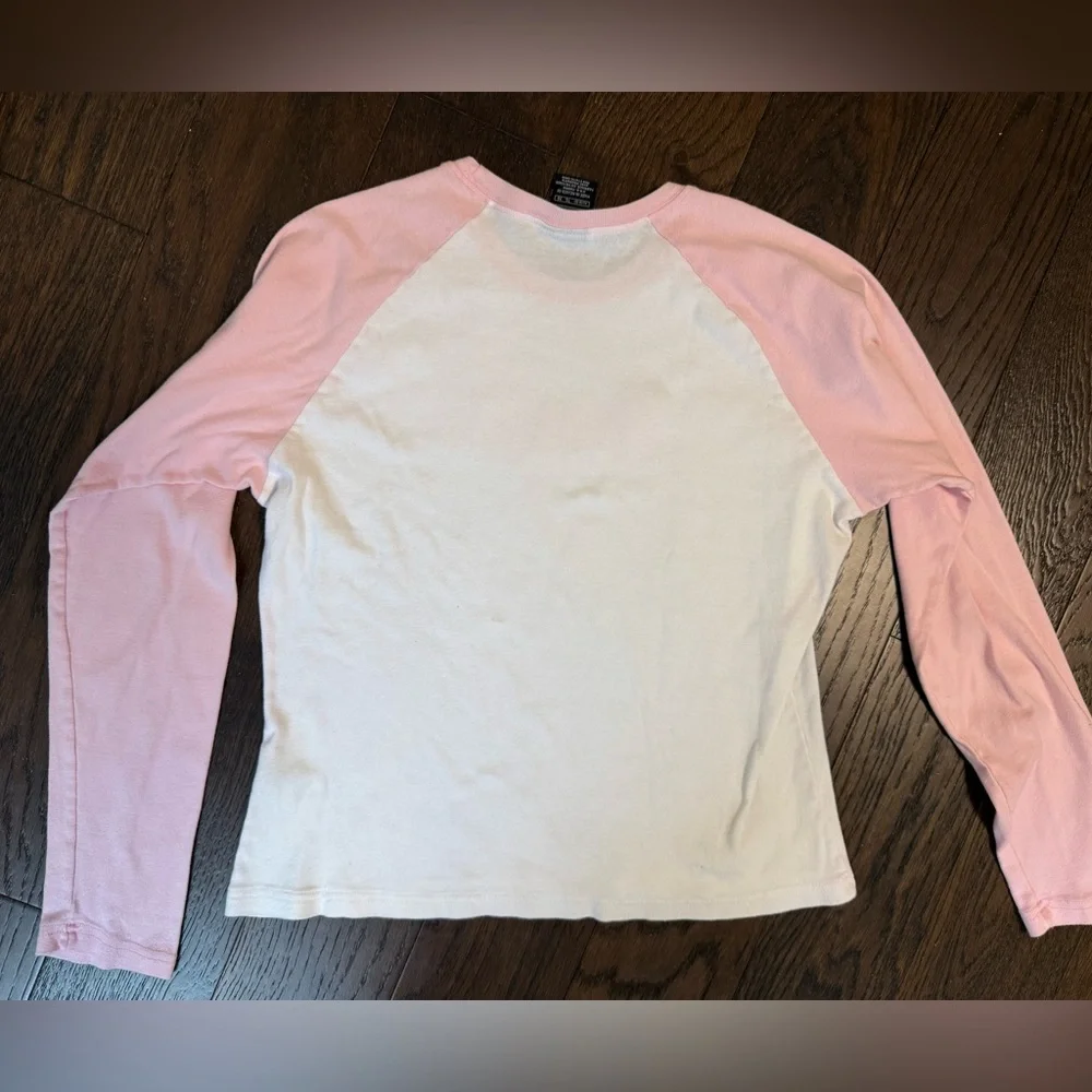 Y2K Raglan Baseball Tee Nike Shirt Pink Mizzou College Baby Tee‎ Sparkle Logo